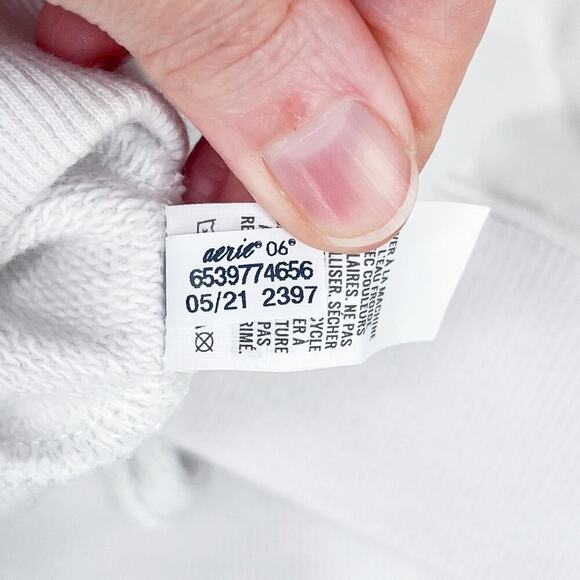 Aerie Offline Terry Sweatshirt Oversized Crew Tacos and Tennis Size Medium Cream - Picture 10 of 16